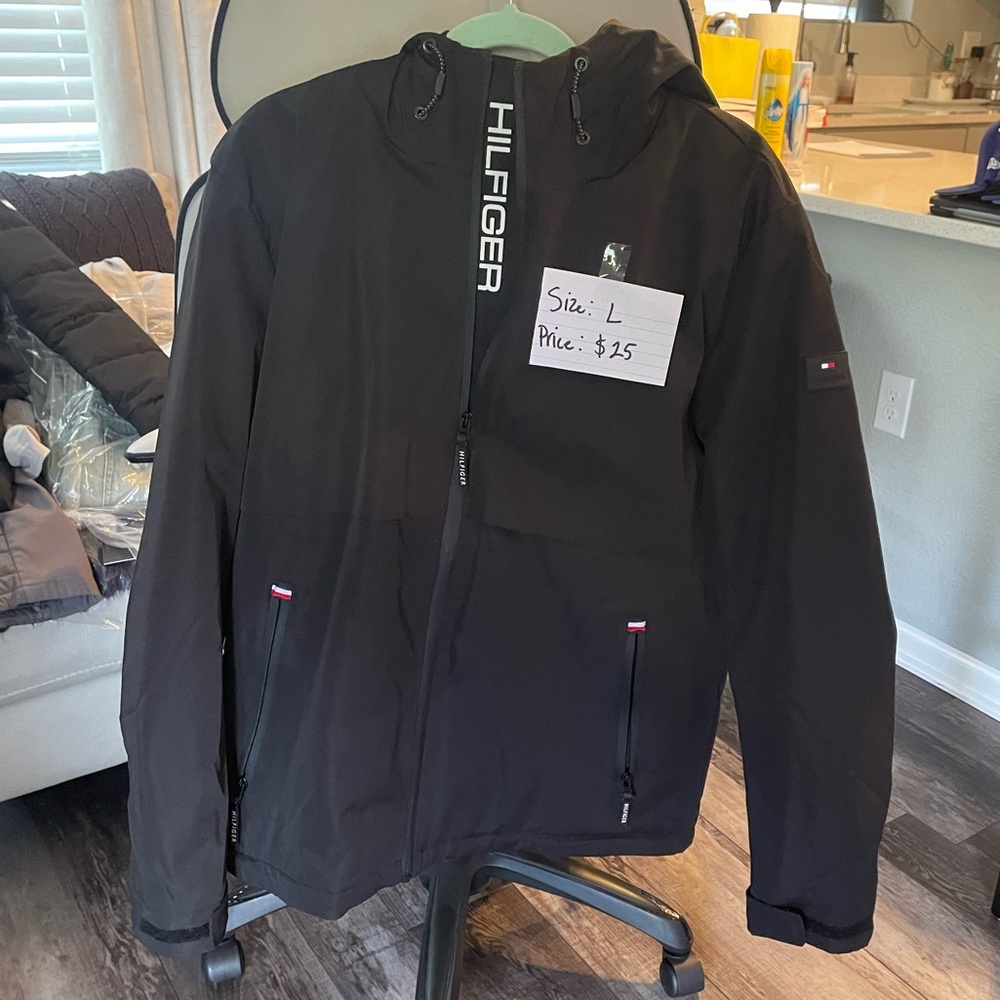 Tommy Hilfiger Black Hooded Windbreaker